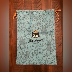 New Jellycat Medium Graphic Blue Dust Bag 11.25" x 15.5" Stuffie Drawstring Bag